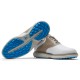 Zapato tradicional FJ para hombre, marrón y blanco