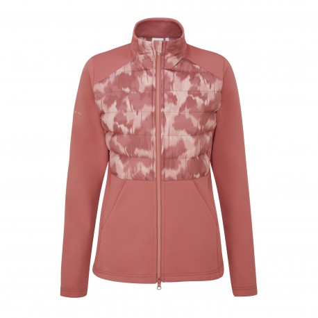 Chaqueta polar Clare para mujer con zonas - Rosa/Rosa Multi